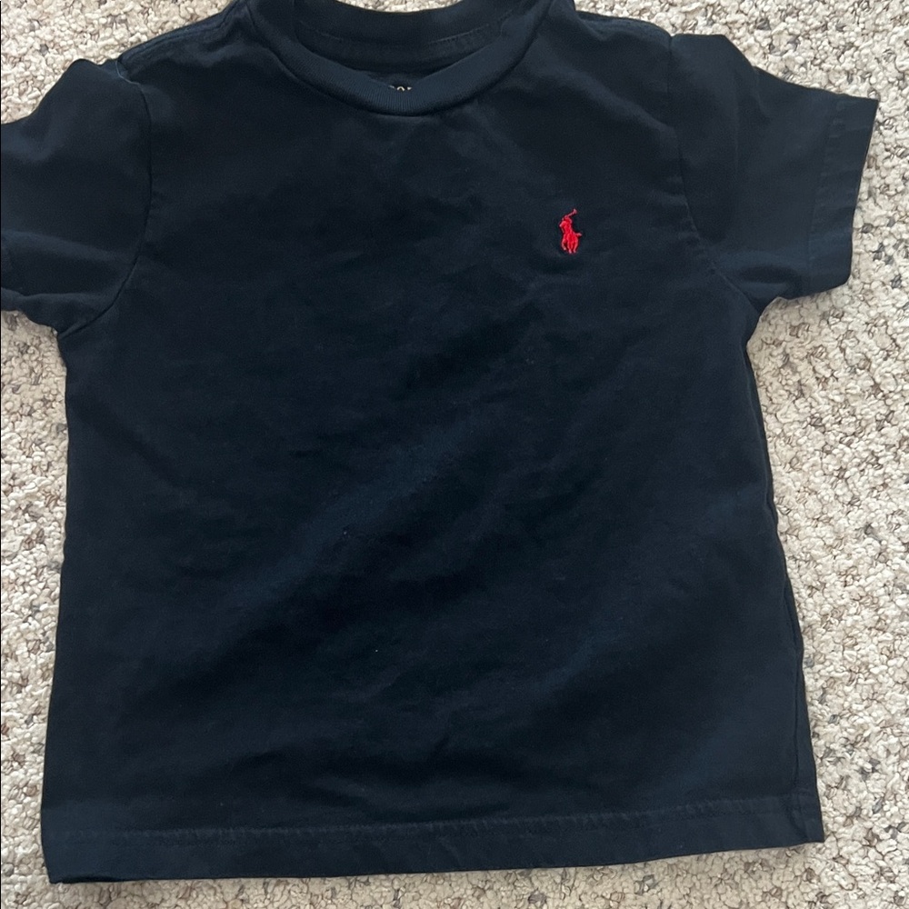 Polo Ralph Lauren boys black Short Sleeve Tee with Red Logo size 3T